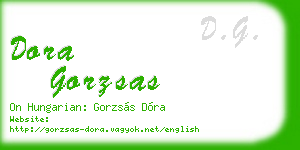 dora gorzsas business card